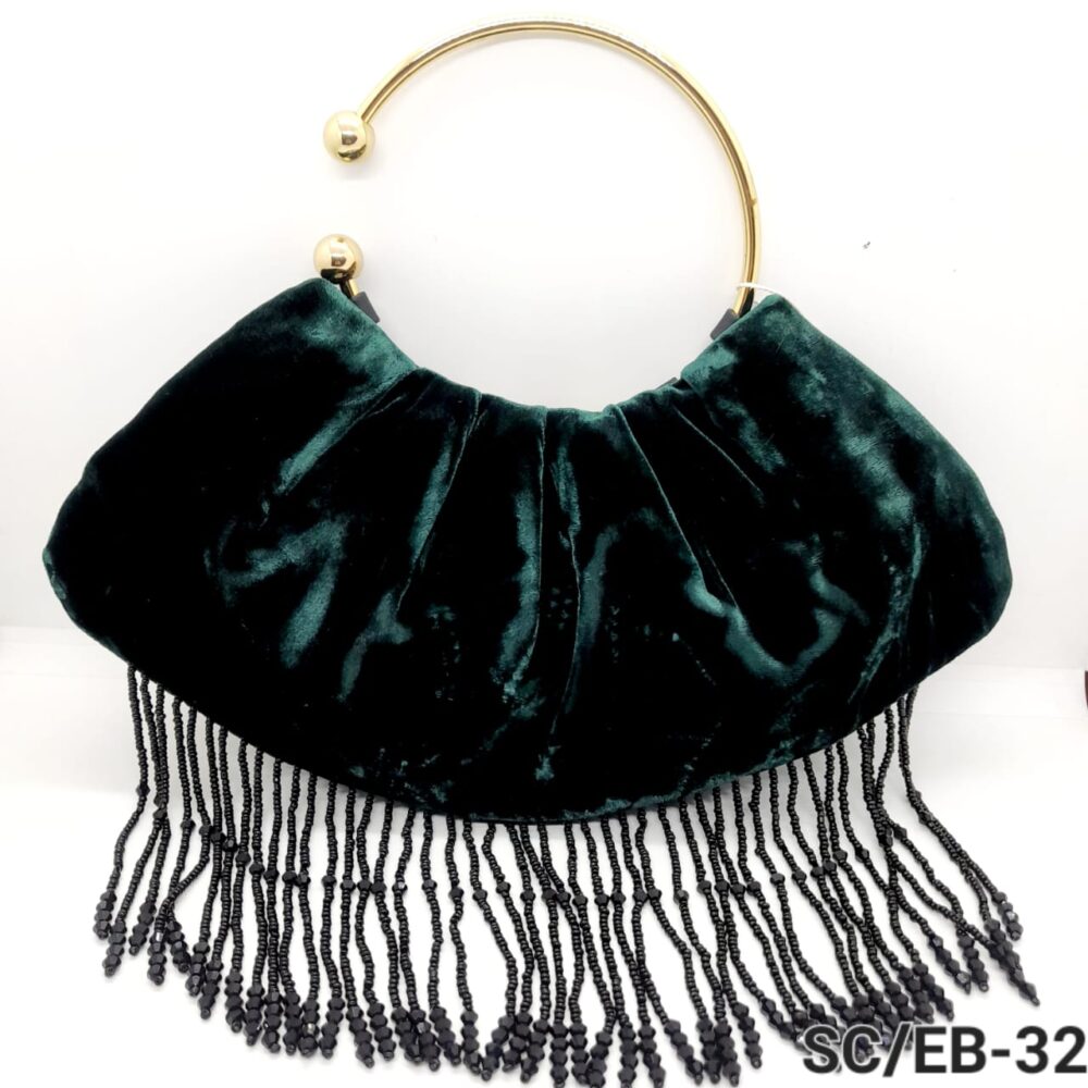 Cartera de Fiesta Flecos Terciopelo  / EB-32