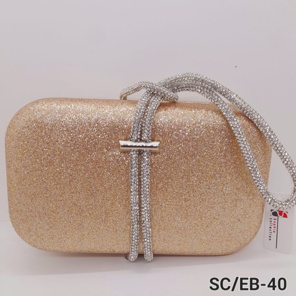 Clutch Glitter con tira de Strass  / EB-40 - Image 2