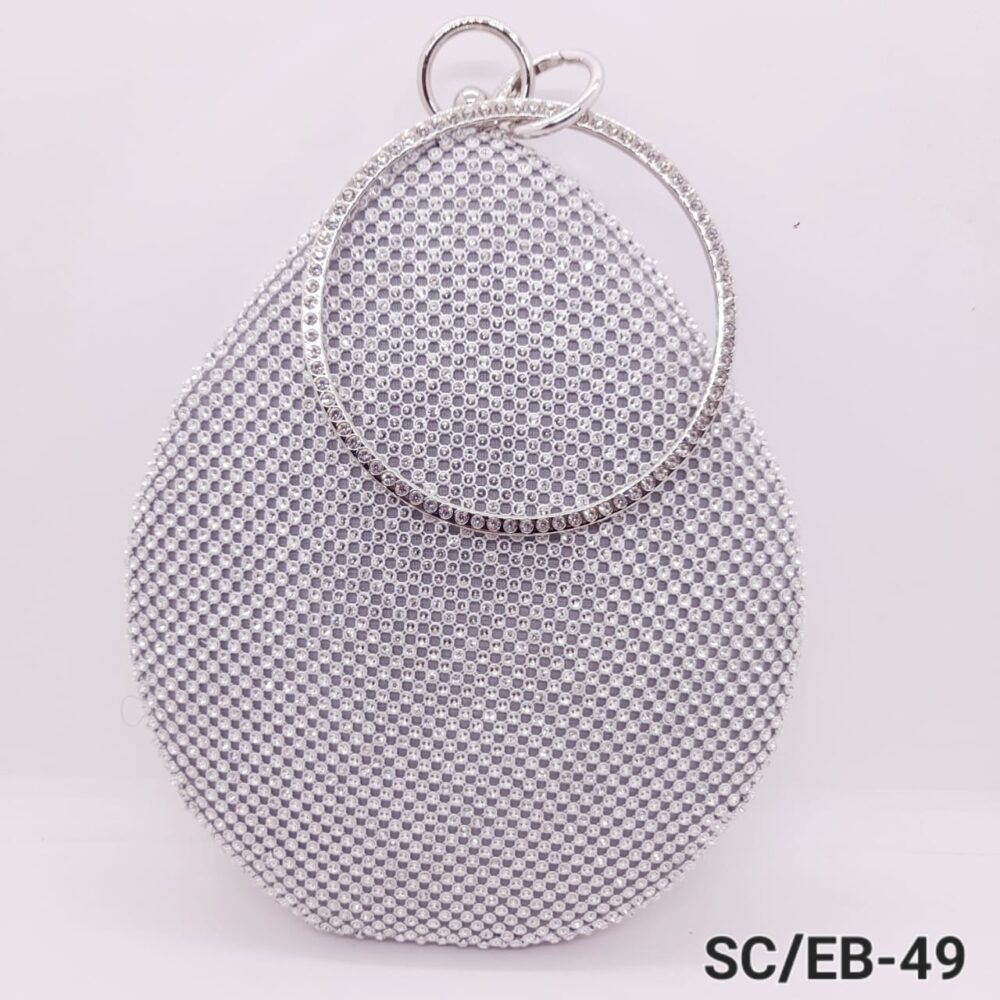 Clutch de fiesta de Strass con Manija de Strass  / EB-49 - Image 2