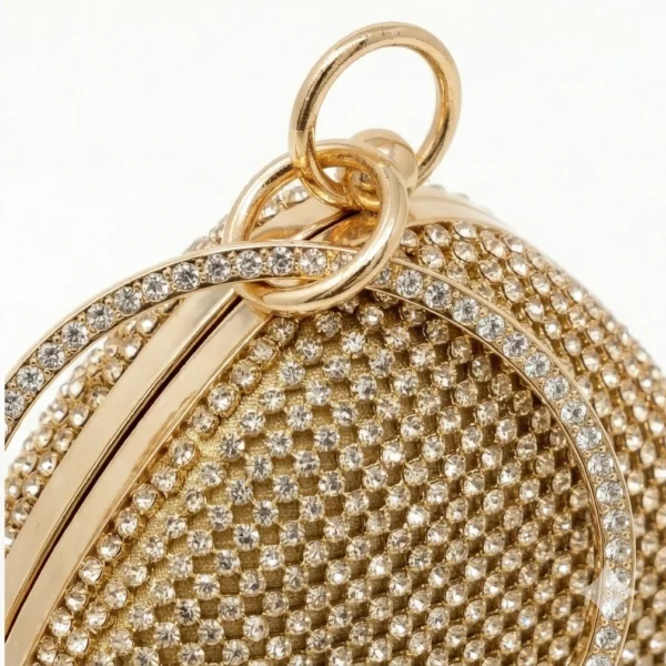 Clutch de fiesta de Strass con Manija de Strass  / EB-49 - Imagen 4