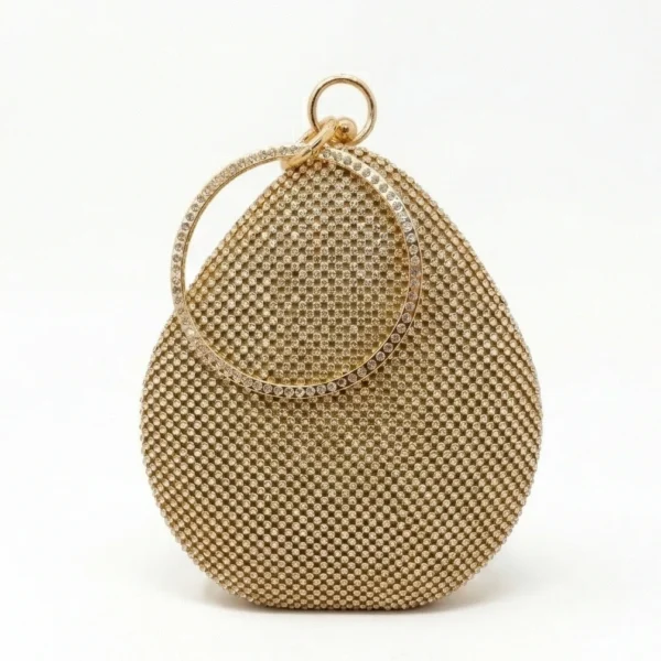 Clutch de fiesta de Strass con Manija de Strass  / EB-49 - Imagen 5