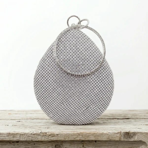 Clutch de fiesta de Strass con Manija de Strass  / EB-49 - Imagen 6
