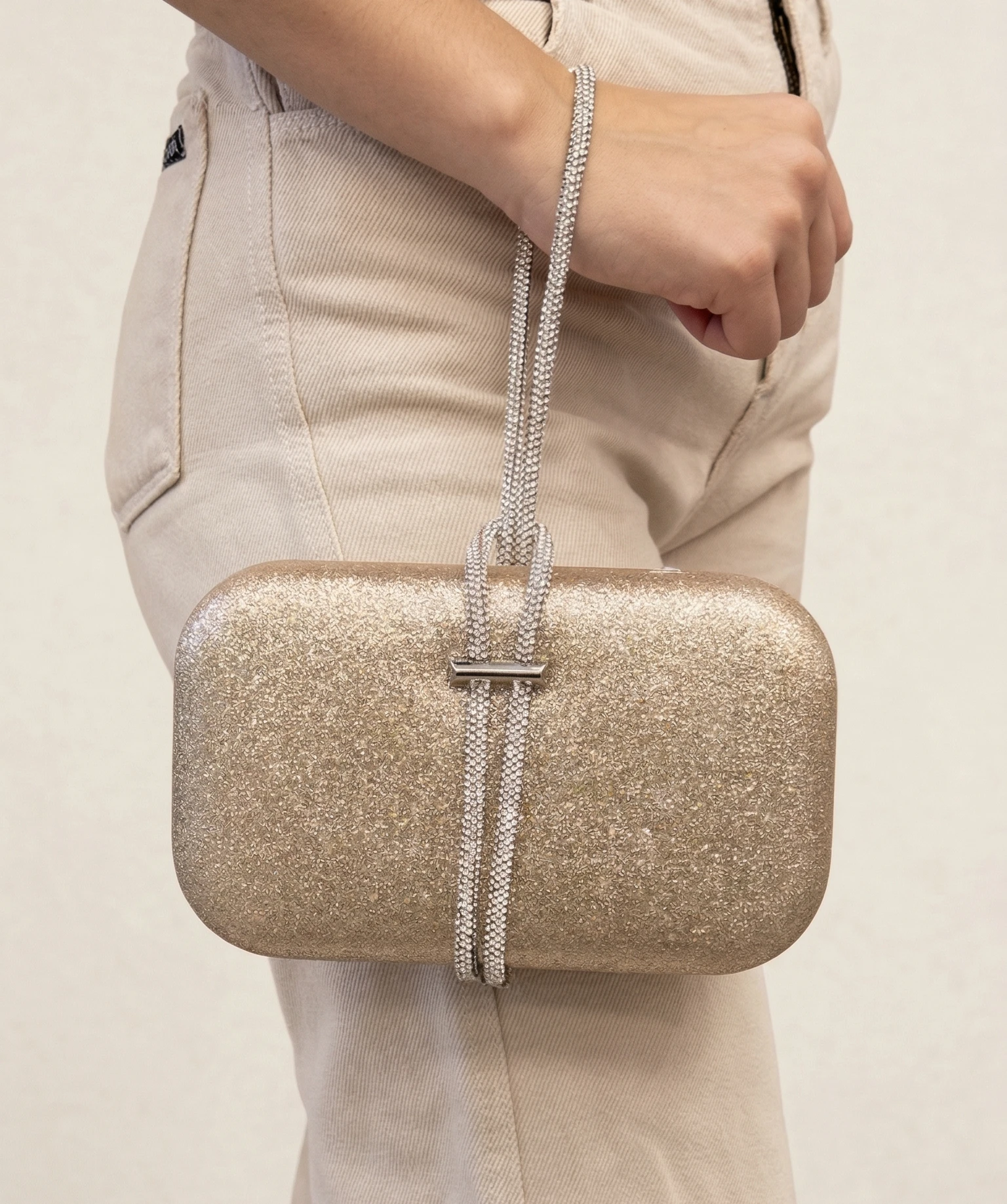 Clutch Glitter con tira de Strass / EB-40 - Imagen 3