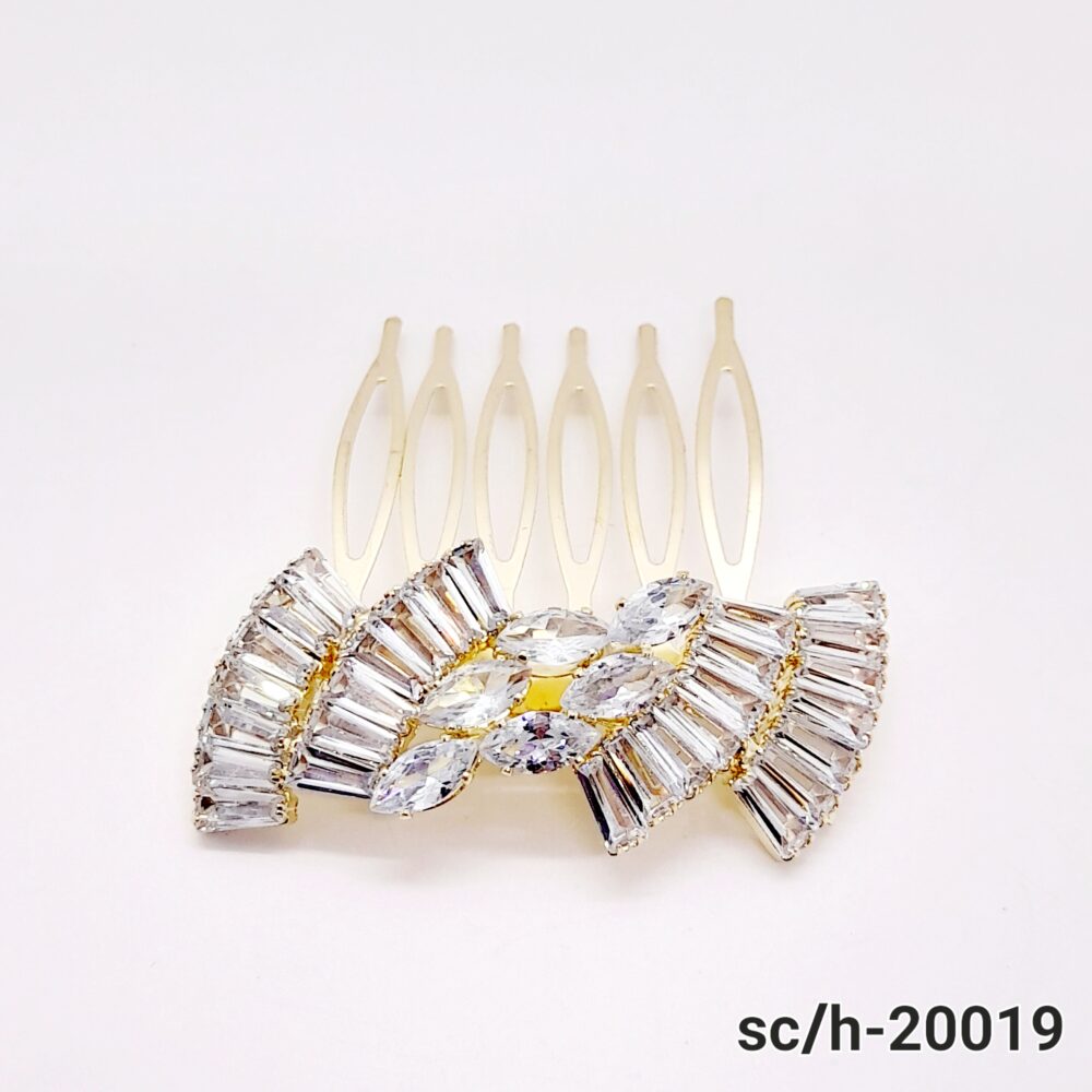 Peineta Tocado de Cubic Zirconia / H-019