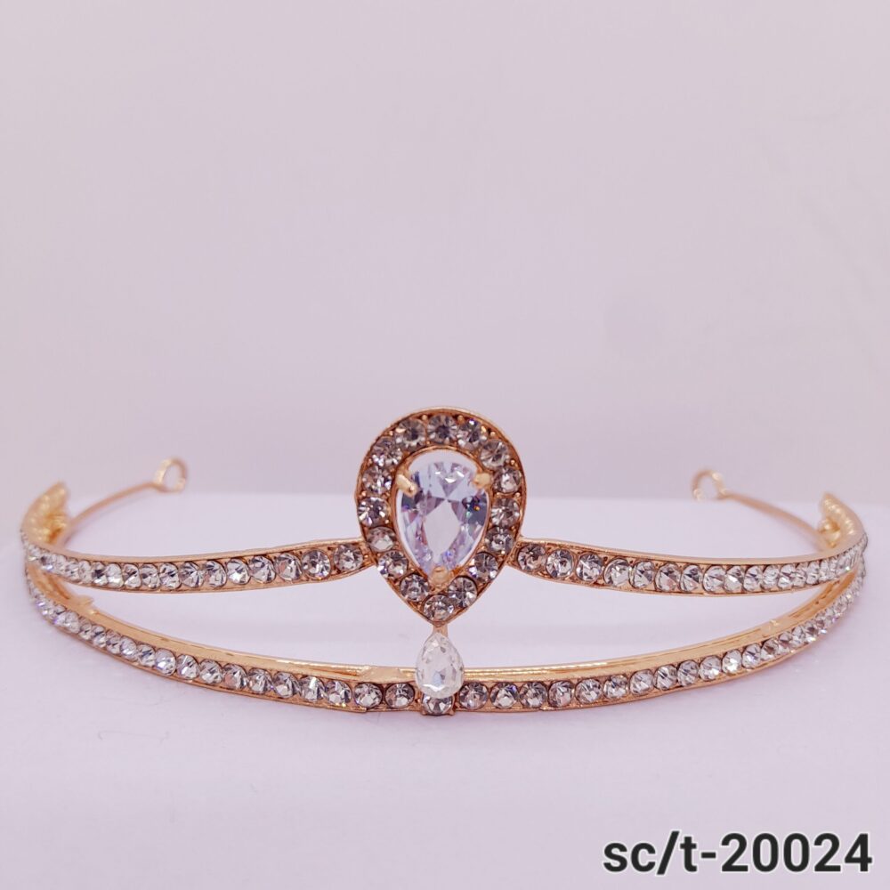 Tiara de Strass con piedra de Cristal / T-024 - Image 2