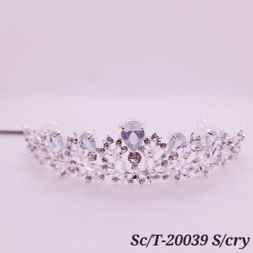 Tiara de Strass con Cristales / T-039