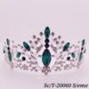 Tiara de Strass / T-060 - PLATA/VERDE
