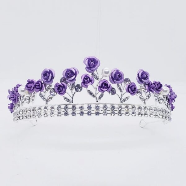 Tiara de Rosas con Strass / T-061 - Imagen 2