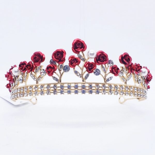 Tiara de Rosas con Strass / T-061
