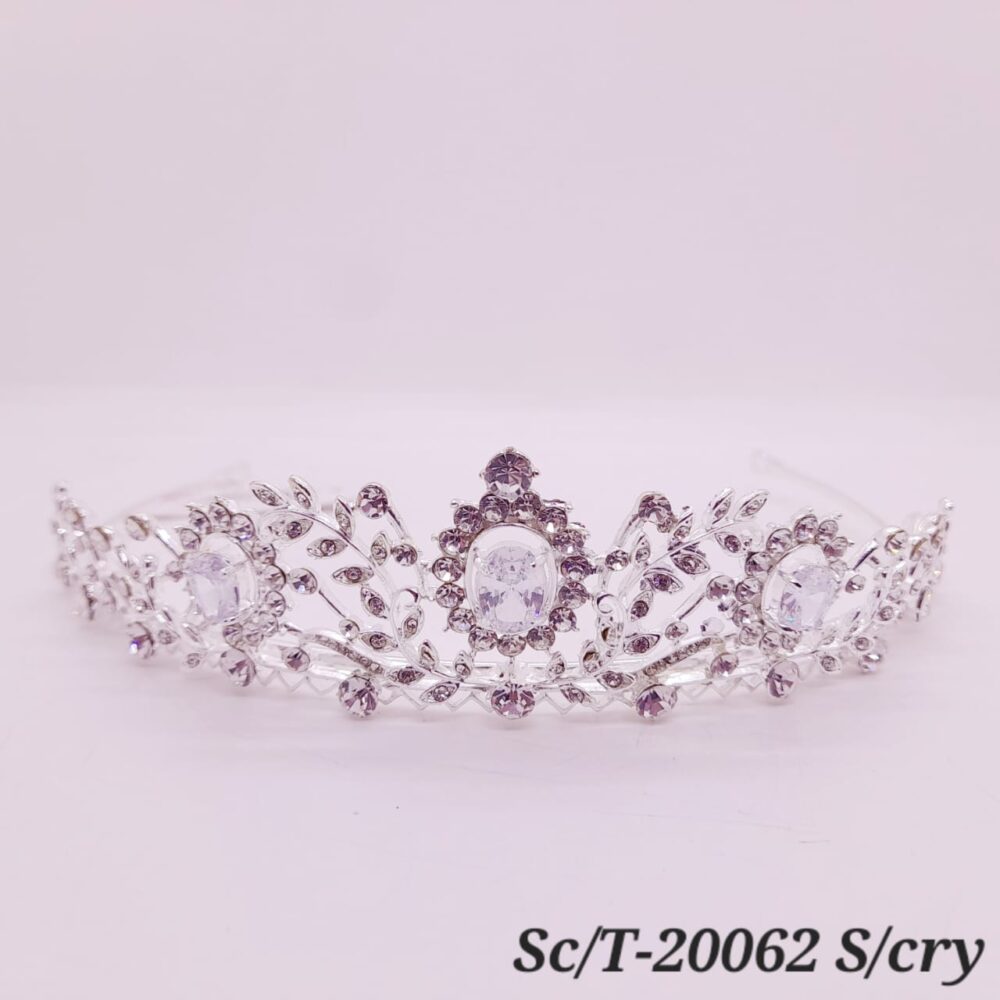 Tiara de Strass con Cristal / T-062