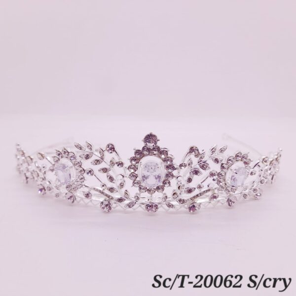 Tiara de Strass con Cristal / T-062