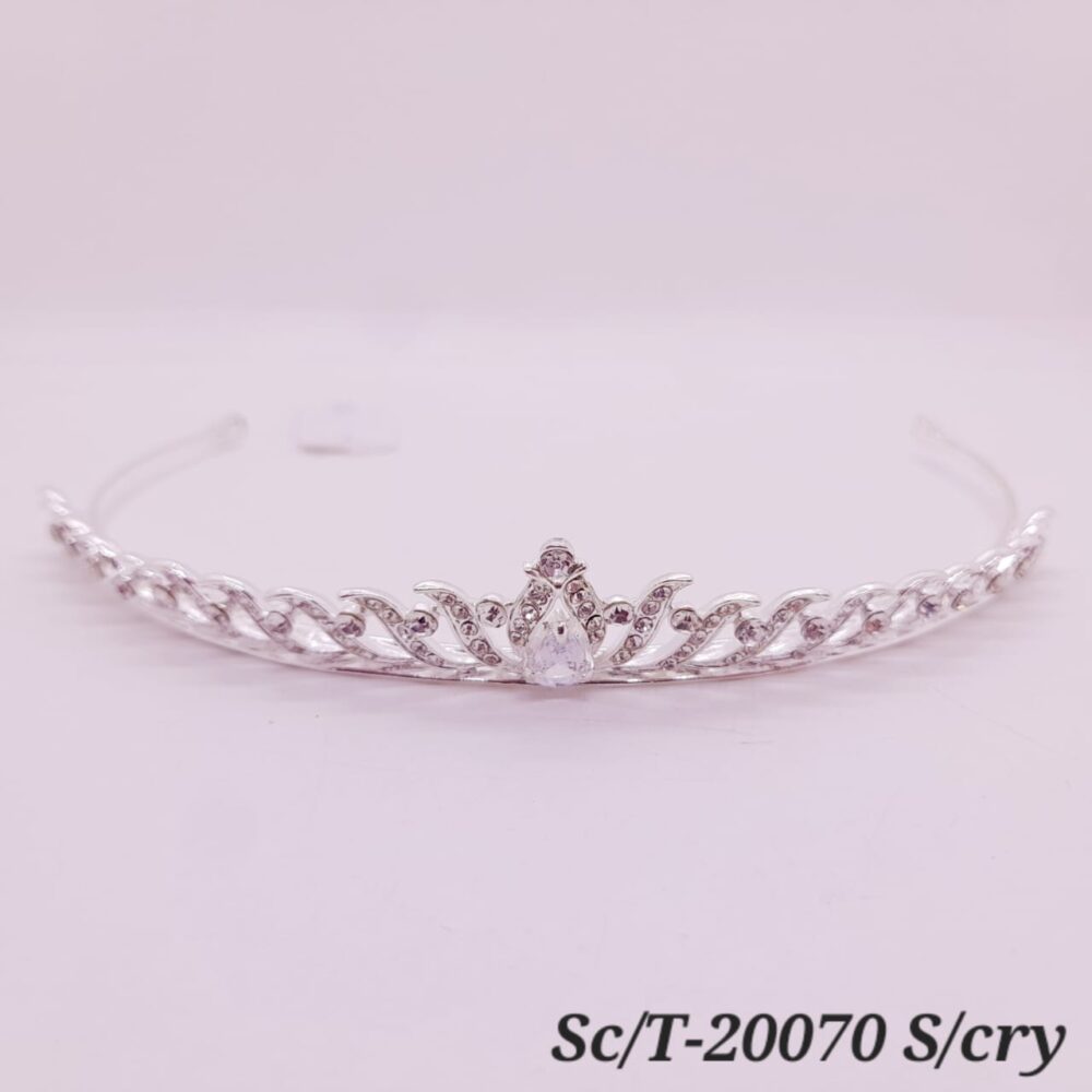 Tiara de Strass con Cristales / T-070