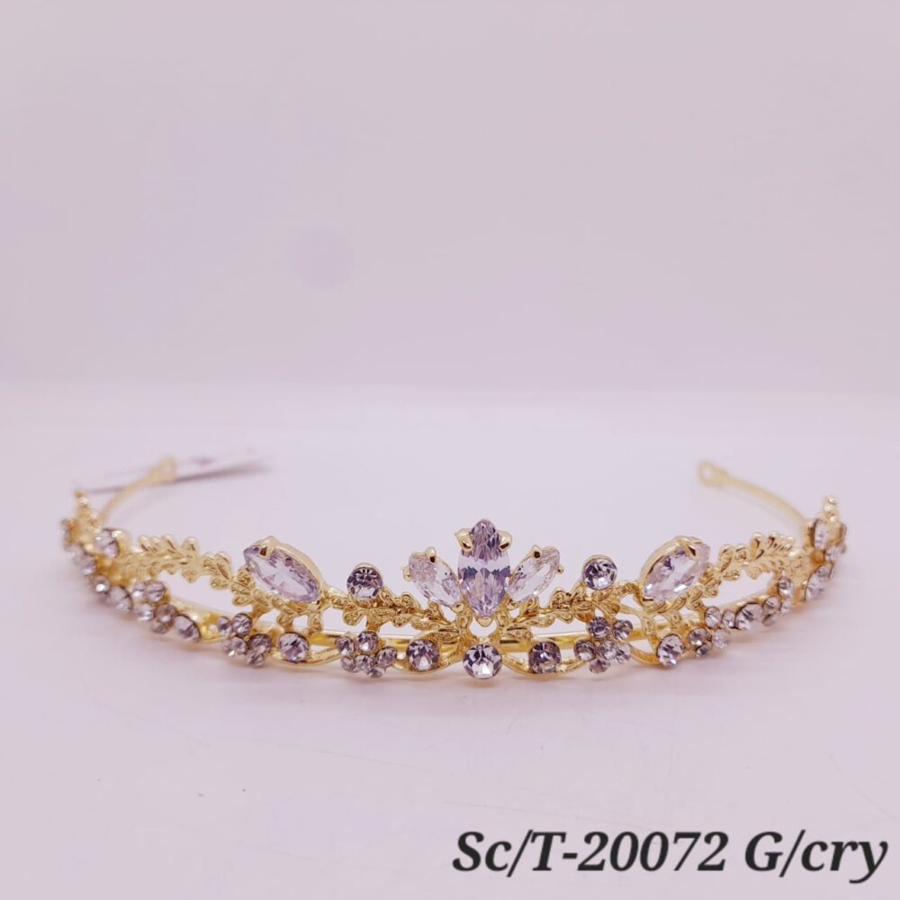Tiara de Strass con Cristales / T-072