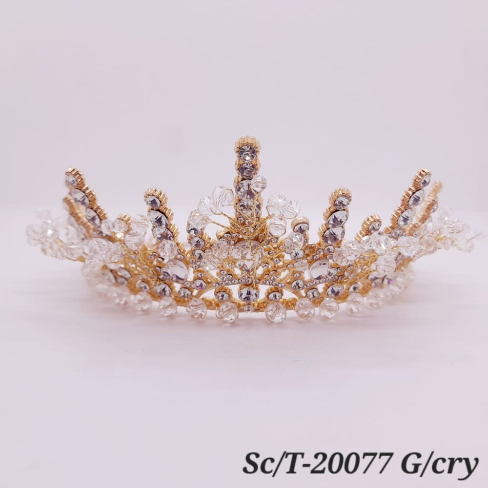 Tiara de Strass con Cuencas de cristal / T-077 - Image 2