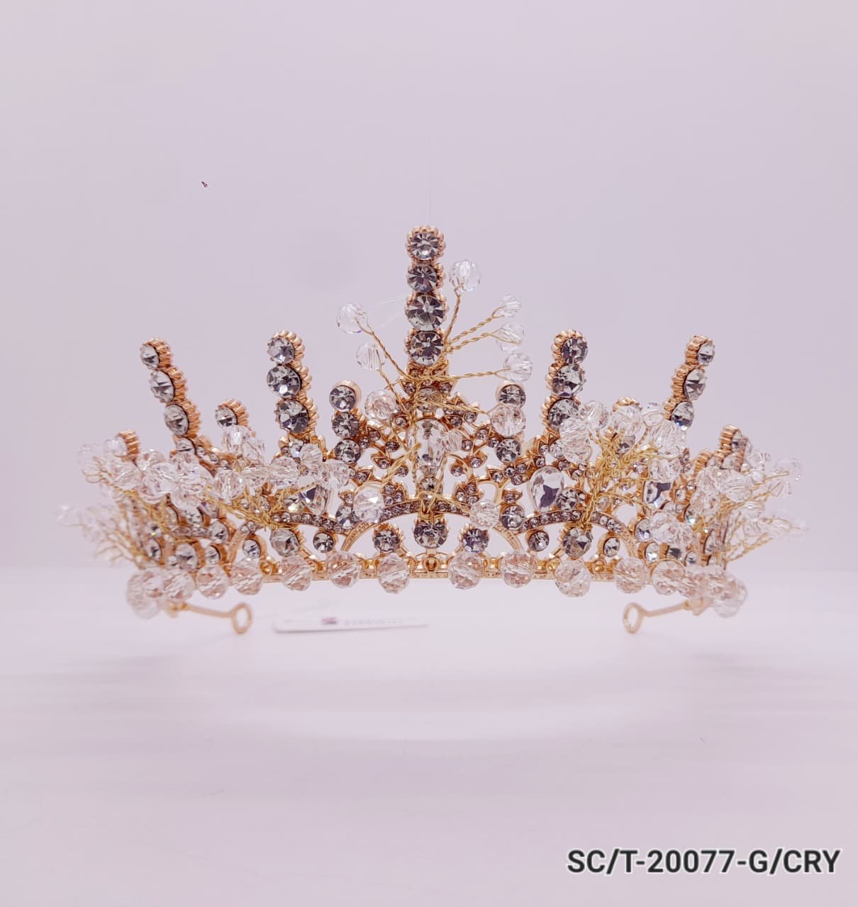 Tiara de Strass con Cuencas de cristal / T-077 - Imagen 2
