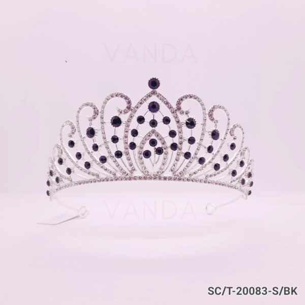 Tiara de Strass de Colores Combinada y Ondas / T-083