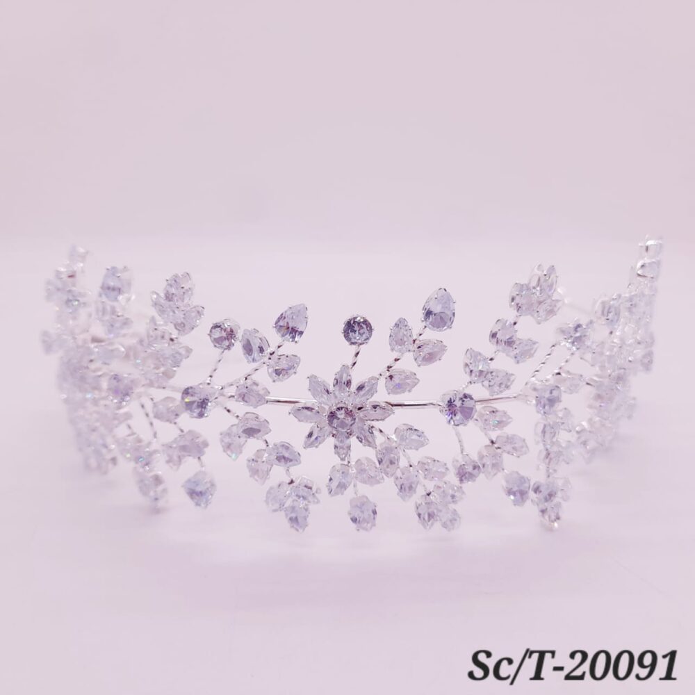 Tocado Semirígido de Cubic Zirconia - T-091