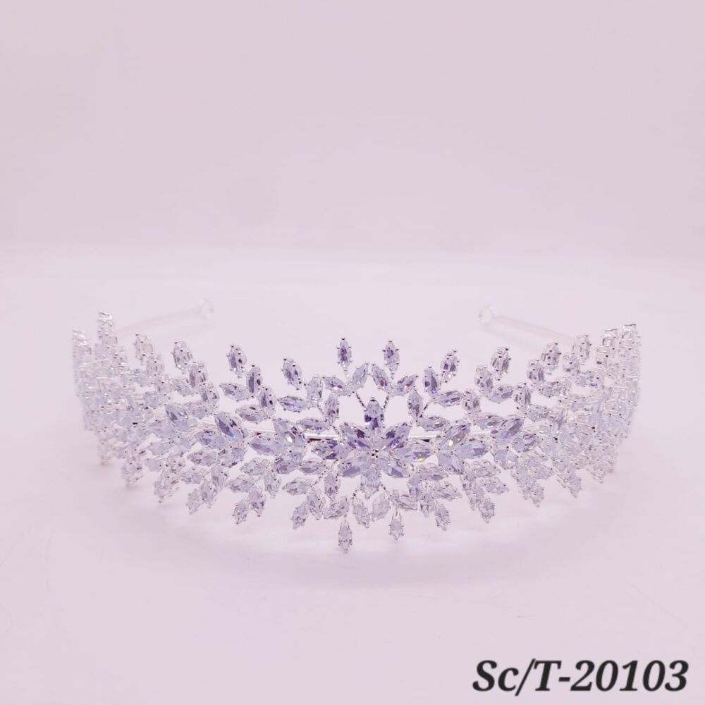 Tocado Semirígido de Cubic Zirconia - T-103