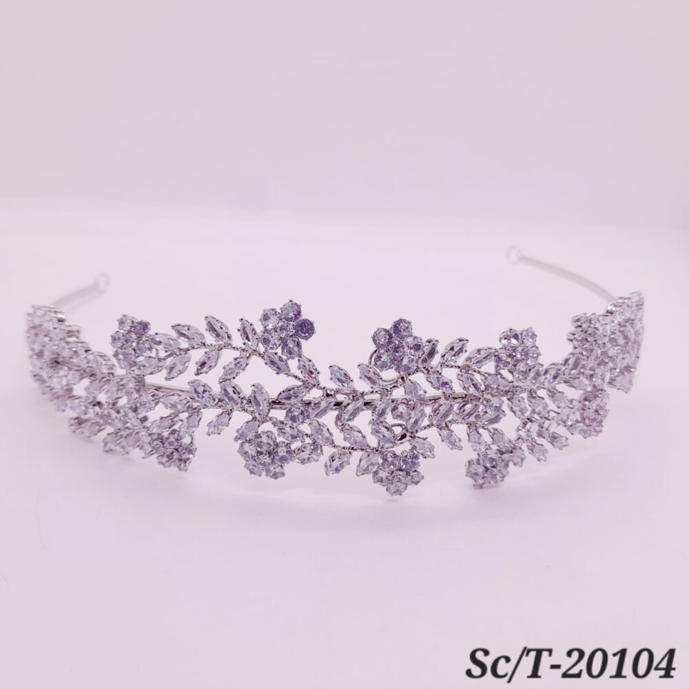 Tocado Semirígido de Cubic Zirconia - T-104