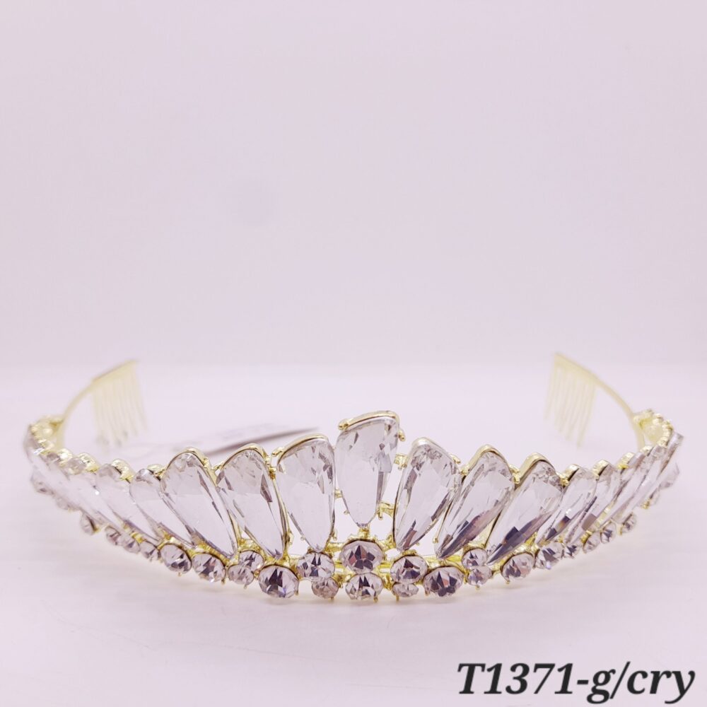 Tiara de Strass Dorada / T-1371
