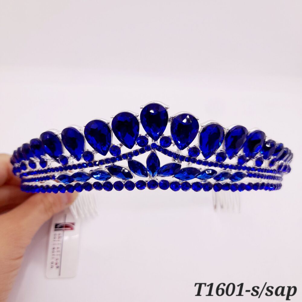 Tiara de Strass en Color / T-1601 - Image 4
