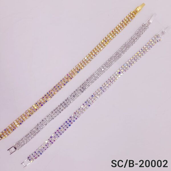 Pulsera de Strass 3 hilos con Broche / B20002