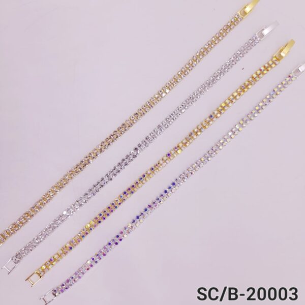 Pulsera de Strass 2 Hilos con Broche / B20003