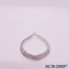 Pulsera de Strass con Broche / B20007 - PLATA/CRISTAL