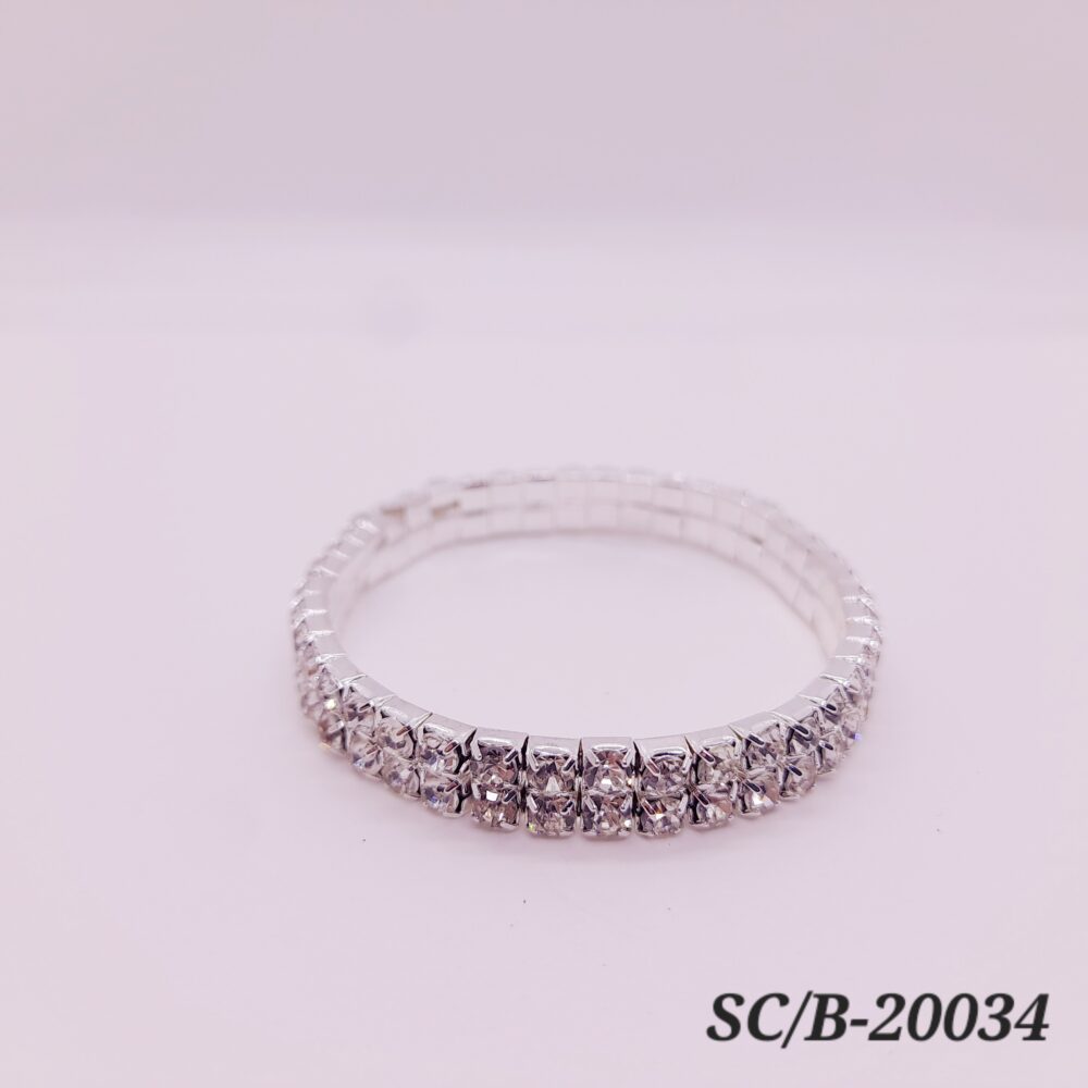 Pulsera Elastizada 2 hilos de Strass / B20034