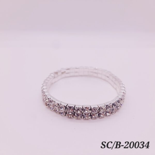 Pulsera Elastizada 2 hilos de Strass / B20034
