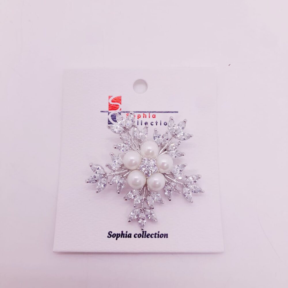 Prendedor de Strass con Perlas / PR-109
