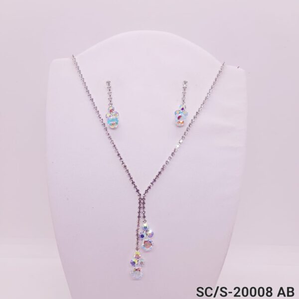 Set Collar con Aros de Strass / S-20008
