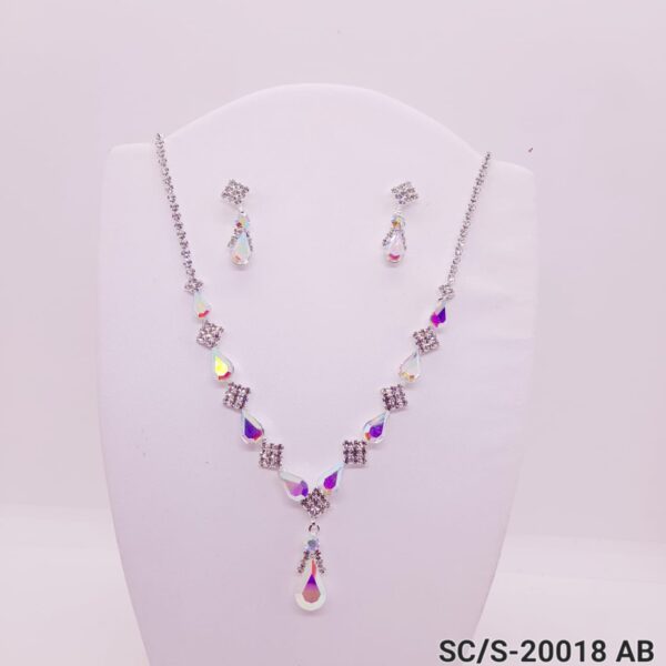 Set Collar con Aros de Strass / S-20018