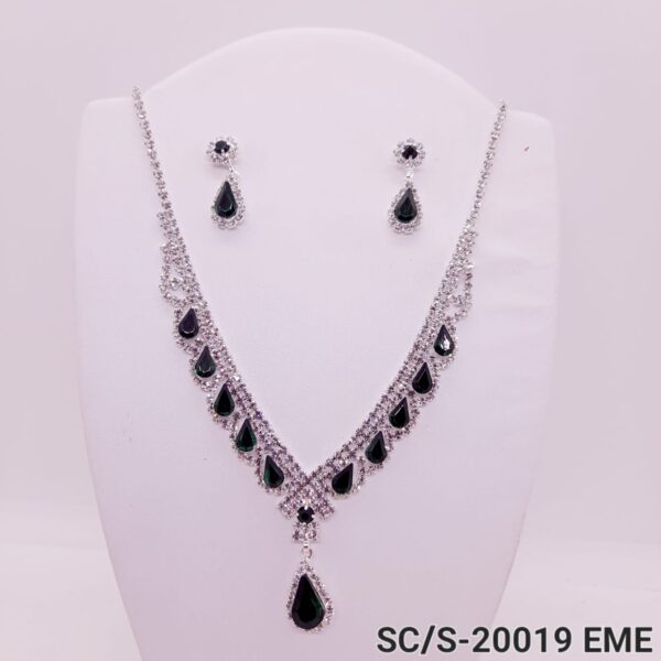 Set Collar con Aros de Strass / S-20019