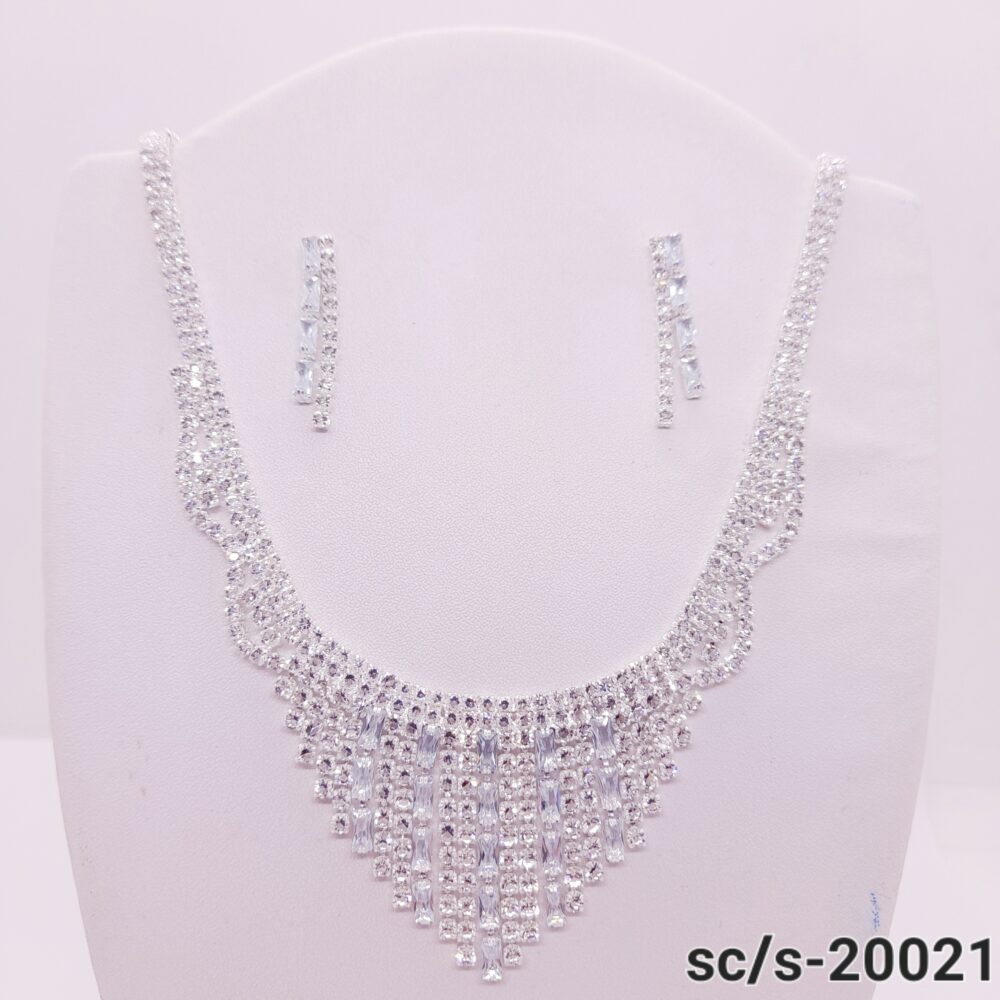 Set Collar con Aros de Strass / S-20021