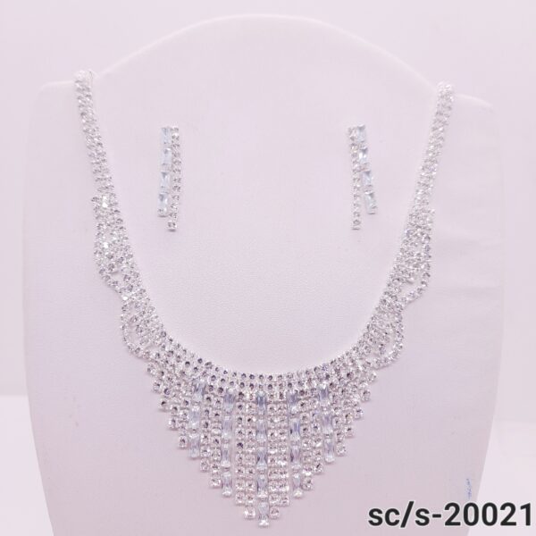 Set Collar con Aros de Strass / S-20021