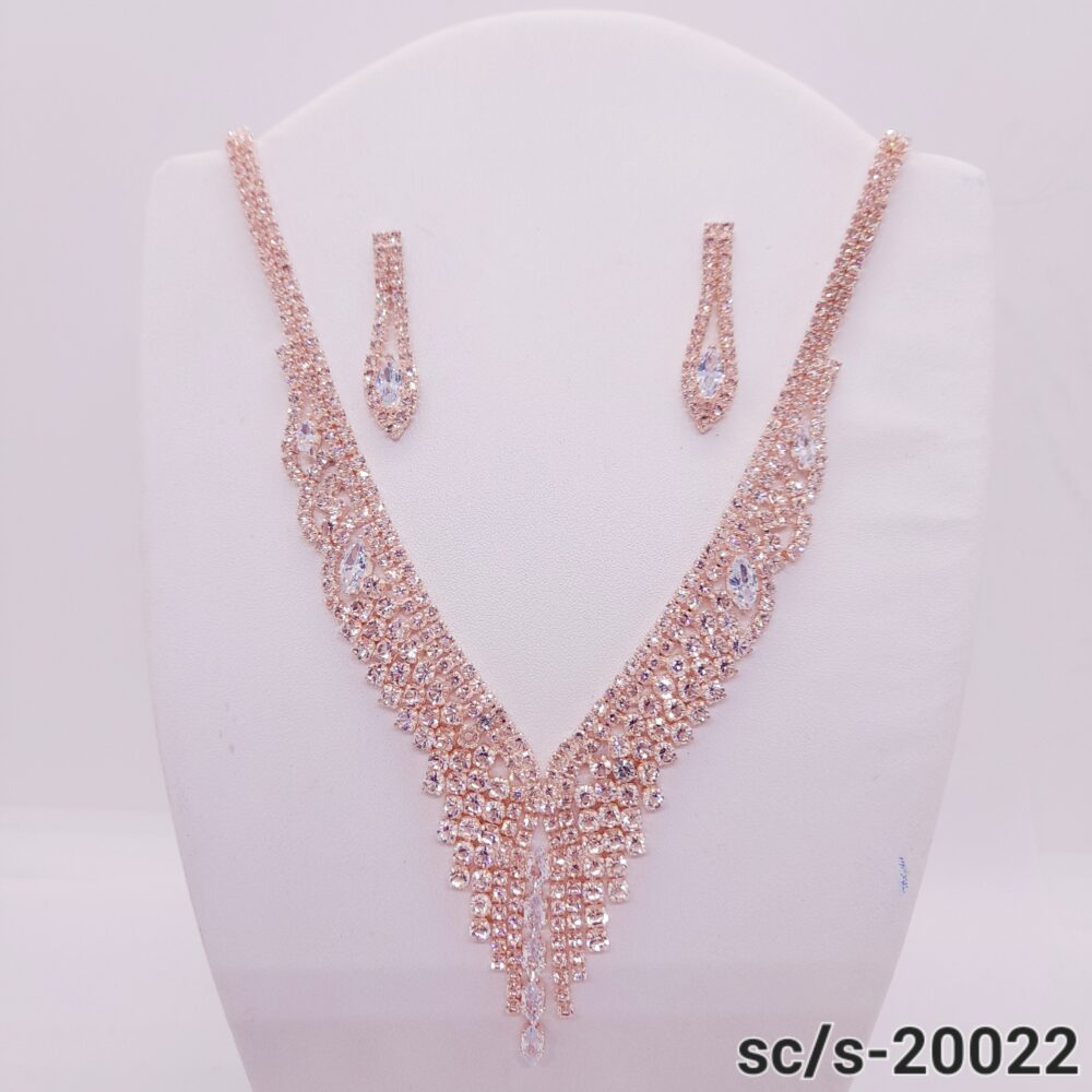 Set Collar con Aros de Strass / S-20022