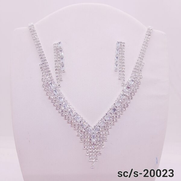 Set Collar con Aros de Strass / S-20023