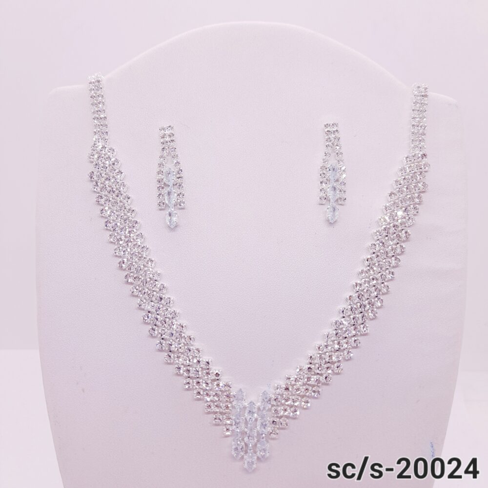 Set Collar con Aros de Strass / S-20024
