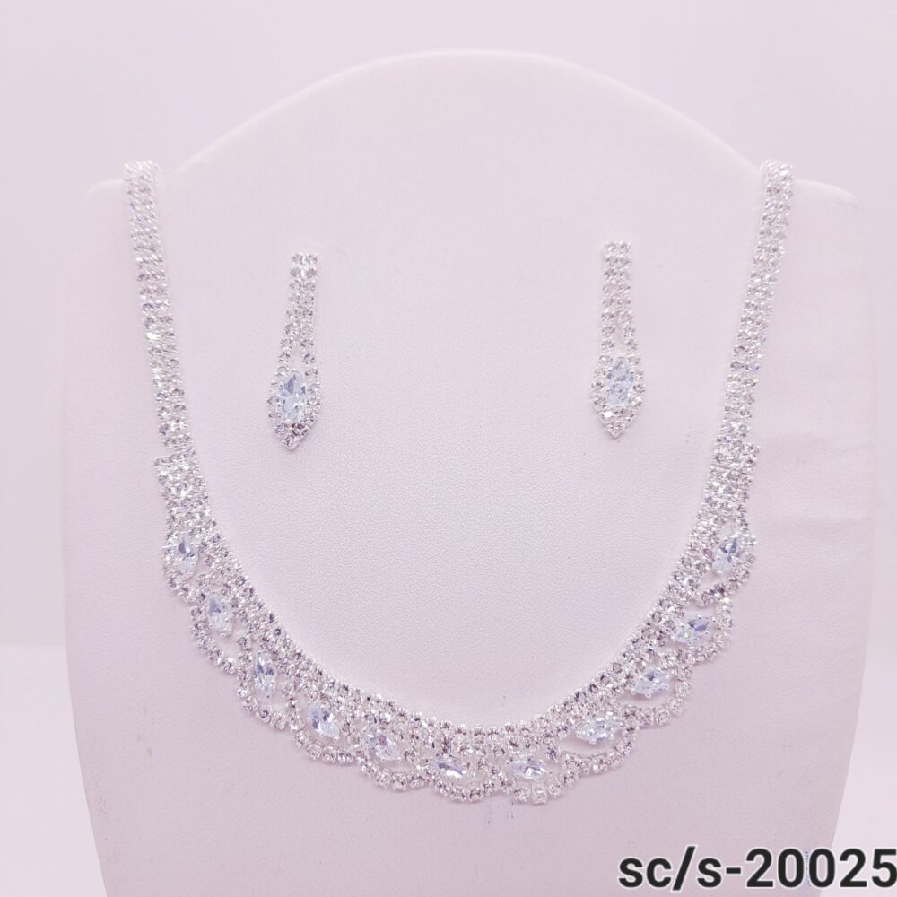 Set Collar con Aros de Strass / S-20025