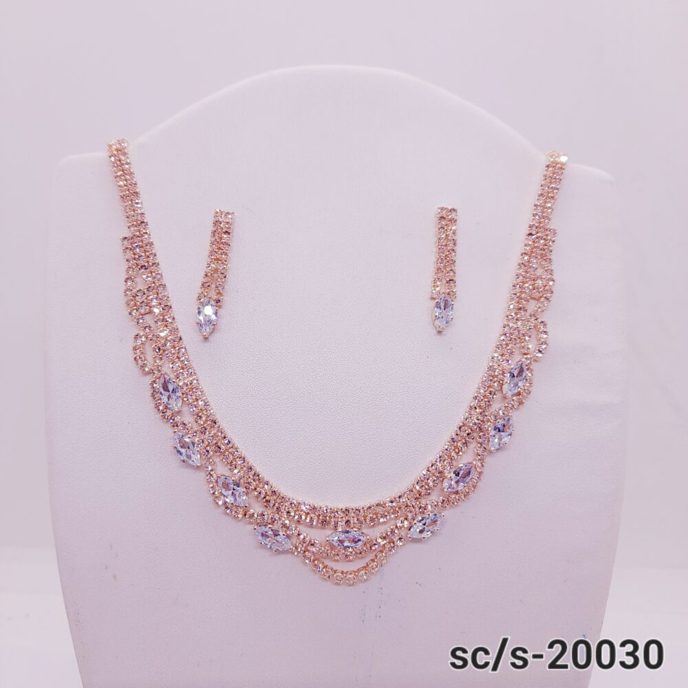 Set Collar con Aros de Strass / S-20030