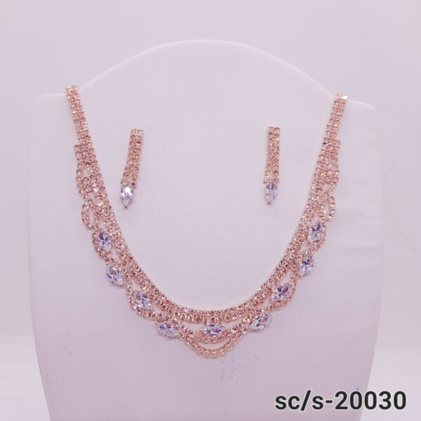Set Collar con Aros de Strass / S-20030