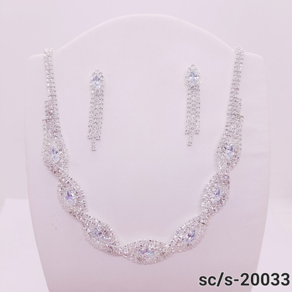Set Collar con Aros de Strass / S-20033