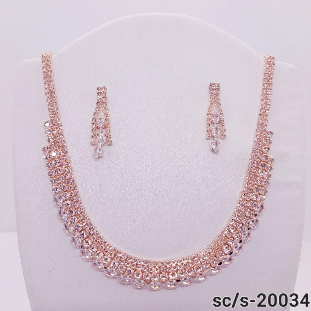 Set Collar con Aros de Strass / S-20034