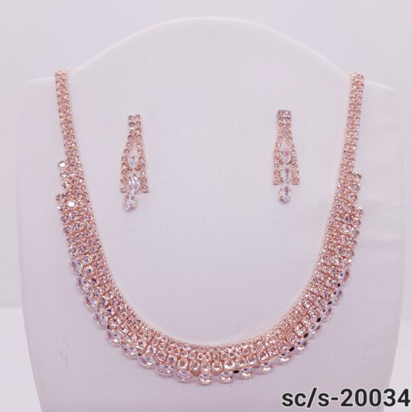 Set Collar con Aros de Strass / S-20034