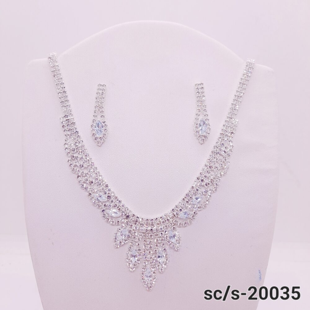 Set Collar con Aros de Strass / S-20035