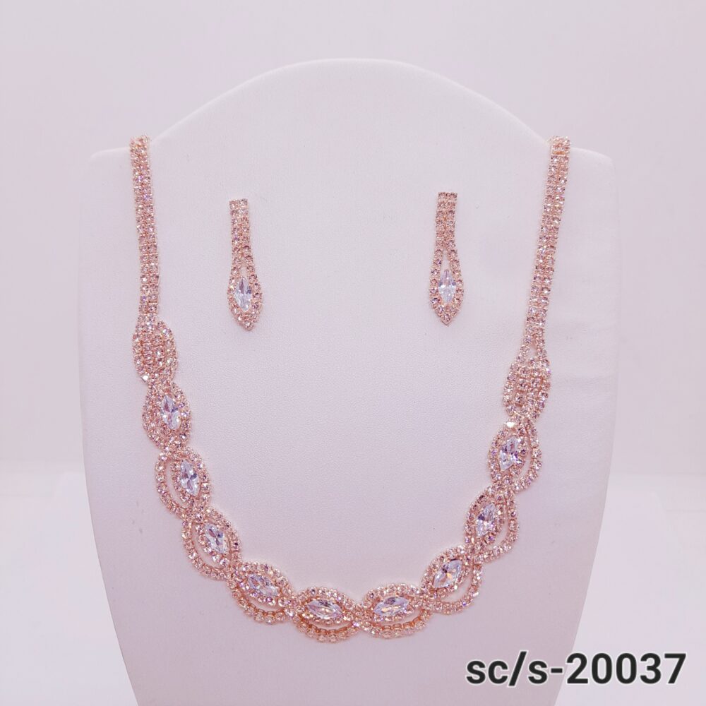Set Collar con Aros de Strass / S-20037