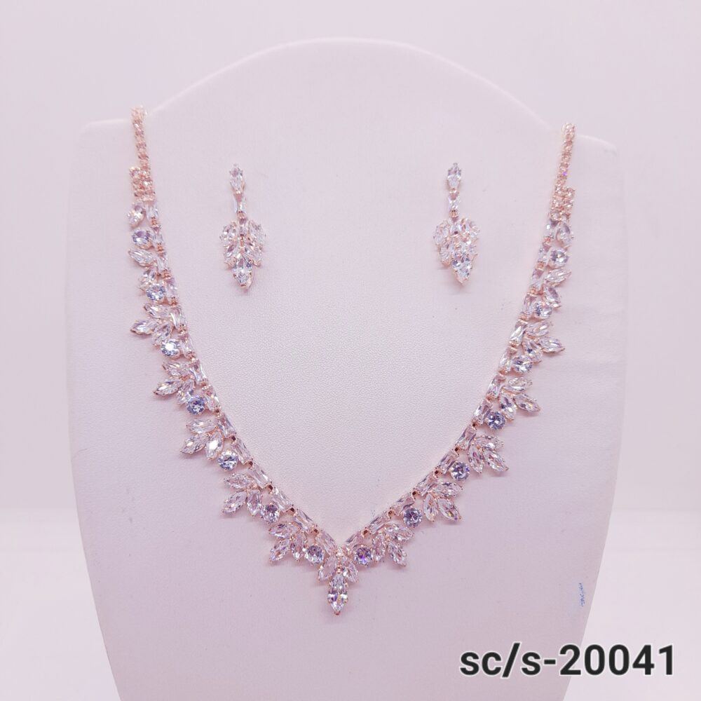 Set Collar con Aros de Strass y Cristales / S-20041 - Image 2