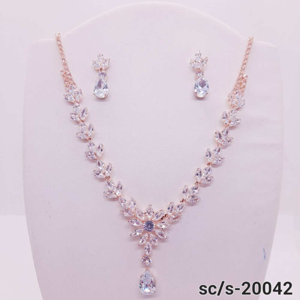 Set Collar con Aros de Strass / S-20042
