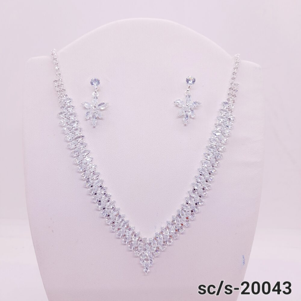 Set Collar con Aros de Strass / S-20043